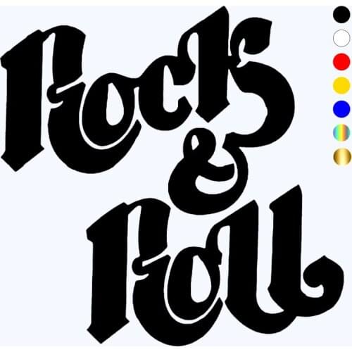 CK2226#15*15cm Rock n Roll funny car sticker vinyl decal silver/black car auto stickers for car bumper window car decorations