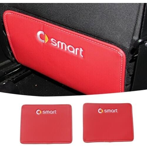 Car rear seat decorative PU leather anti-play Seat protection mat For Mercedes New Smart 453 Fortwo Forfour logo Anti Dirty Pad