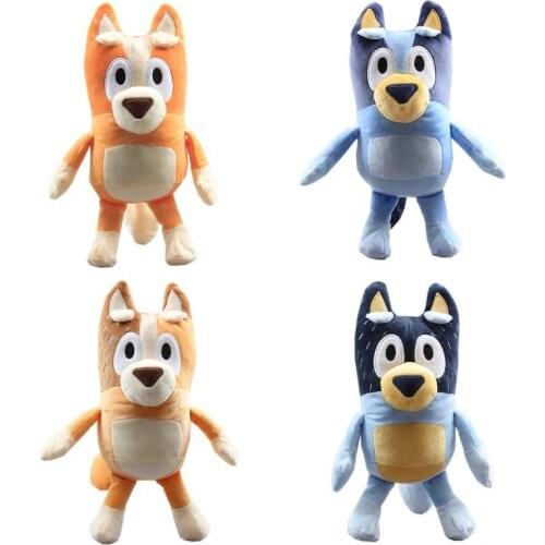 6 Styles 28-30cm Bluey and Bingo The Dog Plush Doll Cartoon TV ABC Bluey Soft Stuffed Dolls Toys for Children Christmas Gifts