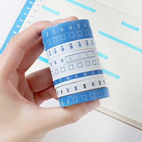 Fromthenon Date Weekly Todo Time Line Masking Tape Set Planner Decorative Tapes Notebook And Journals Accessories Stationery
