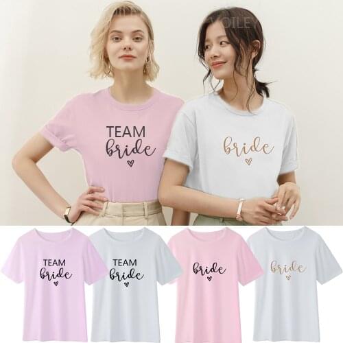 Team Bride To Be T-Shirt Wedding Decoration Bachelorette party Decoration Bridal Shower Hen Party Bridesmaid Gift Supplies
