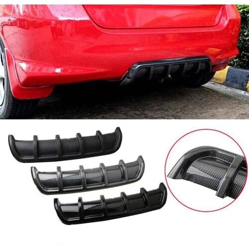 25"x 5" Car Kit Rear Bumper Cover Trim Shark Fin Spoiler Lip Diffuser Automoble Bumper protector cover Universal car Accessiores