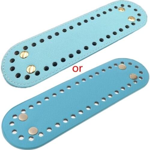 Leather Bottom Base with Pre-drilled Holes for Knitting Purse Handbag DIY Shoulder Bag