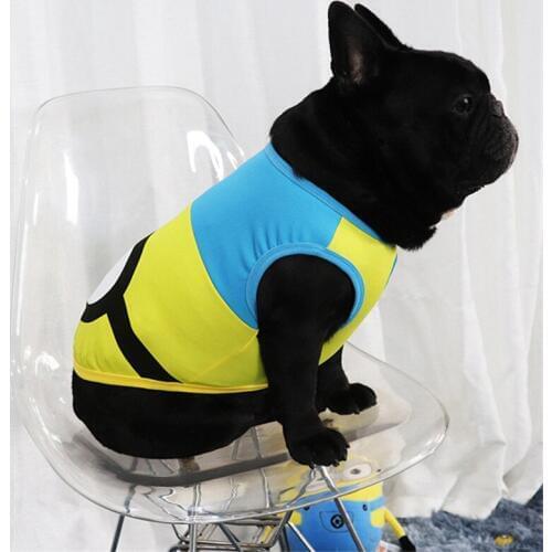 Summer Dog Vest French Bulldog Clothes Pug Clothing Poodle Bichon Pomeranian Schnauzer Costume Dropshipping Pug Clothes T-shirt