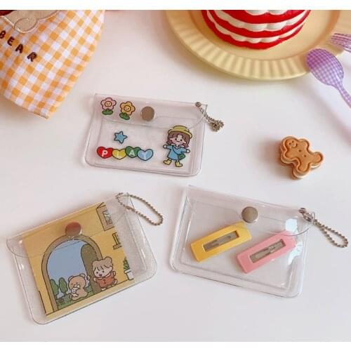Fashion Women Transparent PVC Wallet Credit Card Holder Business Bus Bank Cards Case