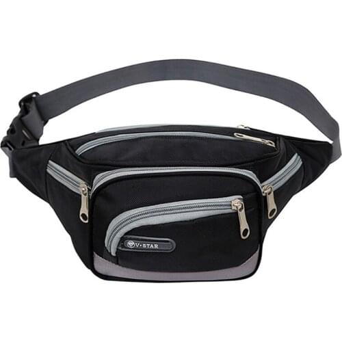 Anti-theft Male Belt Close-Fitting Waist Bags Multi-Functional Hip Bum Reflective Strip Shoulder Bag Men Nylon Fanny Chest Pack