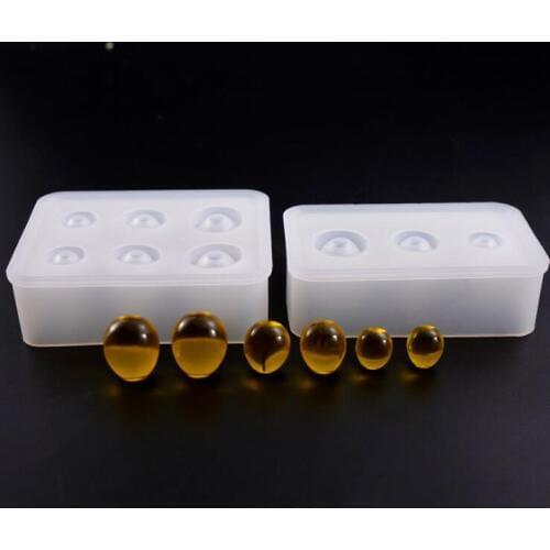NEW Transparent Silicone Mould Resin Decorative Craft DIY 6 sizes egg ball shape Type epoxy resin molds for jewelry