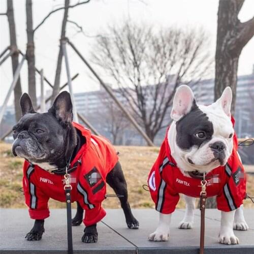 S-5XL 2021 New Pet Clothes Dog Jacket Handsome French Bulldog Waterproof Coat Fashion Dog Clothes for Large Dogs Puppy Hoodie