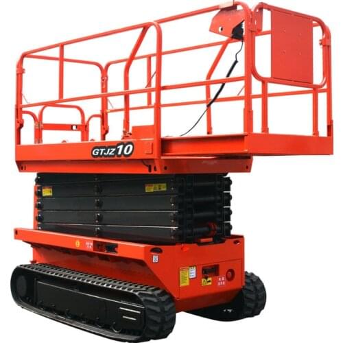 Qiyun New 2021 CE ISO Approved Mini 4m Lifting Height 240kg Load Self-Propelled Crawler Tracked Scissor Lift Platform