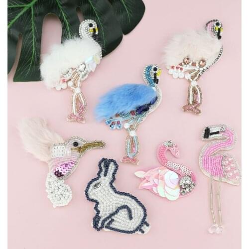 New Cloth Sticker Handmade Sewing Beads Rhinestone Sewing Badge Patch Accessories Badge