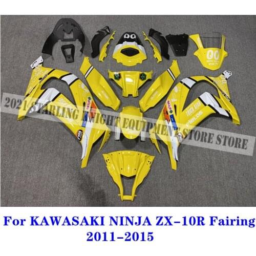New ABS Whole Motorcycle Fairing Kit Fit Bodywork For KAWASAKI NINJA ZX10R ZX-10R 2011 2012 2013 2014 2015 Lemon Yellow EVA