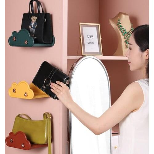 Cloud Wall Shelf Multi-function Punch-free Bags Storage Rack Waterproof Durable Key Bag Sundries Holder Home Accessories