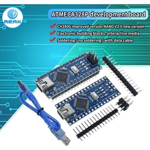 1PCS Promotion For arduino Nano 3.0 Atmega328 Controller Compatible Board WAVGAT Module PCB Development Board without USB V3.0