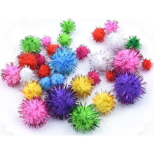 Pompom 10/15/20/25/30mm Mix Color Christmas Pom pom Fur Craft DIY Soft Plush Ball Pompoms Hair Root Diy Children Toys 200pcs