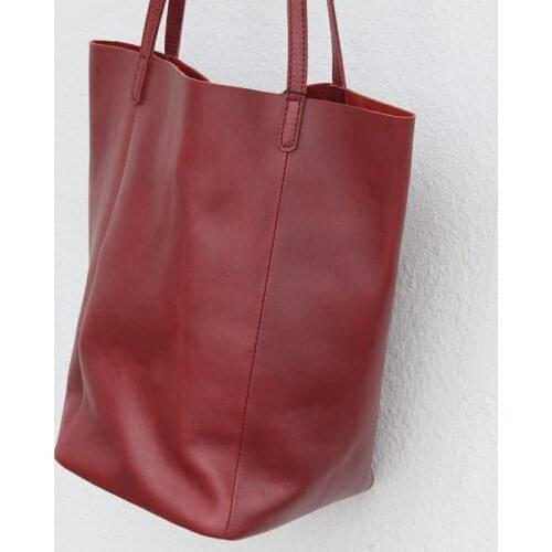 Simple Casual Genuine Leather Shoulder Bag Women Totes Bag Luxury Designer Shopper Commuter Bag Large Capacity Leather Handbags