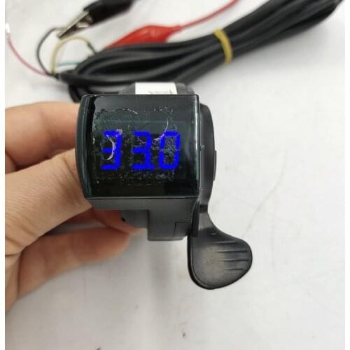 Thumb Finger Shifter With Battery Voltage Indicator&3gears Switch Power On/Off Switch Cruise For Electric Bike Scooter Tricycle