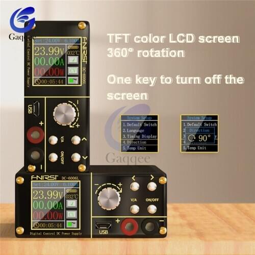 DC6006L CNC DC 60V 6A Adjustable Power Supply 1.44 Inch LCD Screen Digital Control Step-down Power Supply Converter Voltmeter