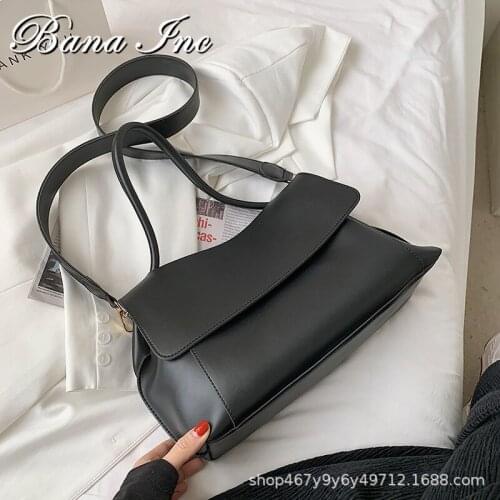 Luxury Women Crossbody Bag Minimalist Casual Totes Handbag High Quality Leather Women Shoulder Bag 2021 New Wide Strap Satchel