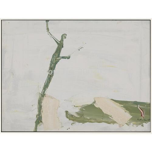 Hand Painted Canvas Painting Picture Poster Wall Art Green and White Abstract Aisle Living Room Home Decor Paintings On Canvas