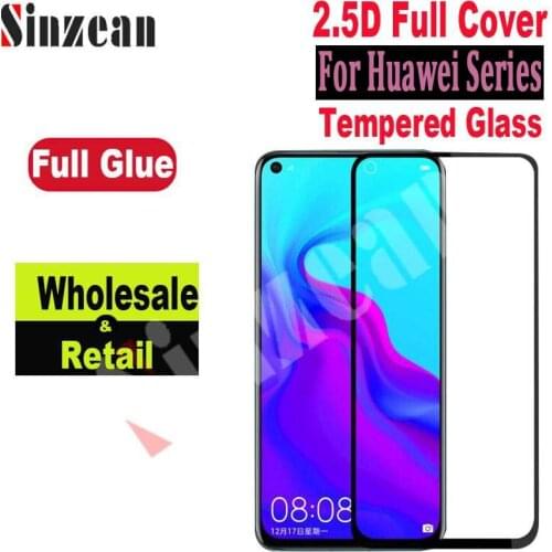 Sinzean 100pcs For Huawei Y9 Pro 2019/Y9S/Y6 2020/Honor 8X/9X Lite 2.5D Full Cover Full Glue Tempered Glass Screen Protecto