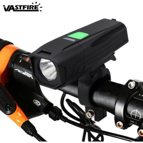 Waterproof USB Bike Light T6 LED Rechargeable Built-in Battery Bicycle Light 5 Modes Headlamp+ 22-35mm Handlebar Mount