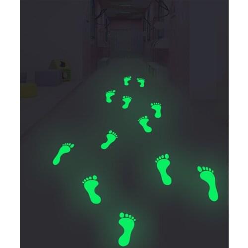 Zollor Luminous Feet Floor Sticker Drawing Room Bedroom Childrens Bedroom Kindergarten Dormitory Corridor Decorative Stickers