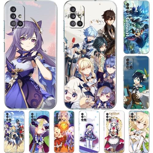 Game Genshin Impact Case For Samsung Galaxy A51 A21s A52 A71 A12 A31 A41 A32 A02s M31 A11 A72 M51 M30s Transparent Phone Cover