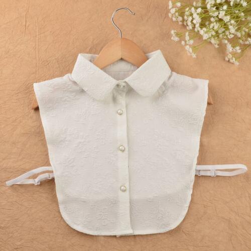 YSMILE Y Sweet Pearl Button Flower Fake Collar Fashion High Quality Women Detachable Collar Sweater Lapel Accessories