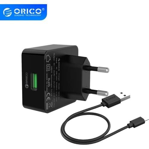 ORICO QC2.0 18W Quick Charger USB Wall Charger Travel Adapter for Samsung Huawei Xiaomi