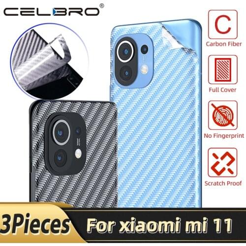 Back Screen Protector for Xiaomi Mi 11 Protective Film Matte Clear Carbon Fiber Sticker for Xiaomi Mi 11 Mi11 Protection Film