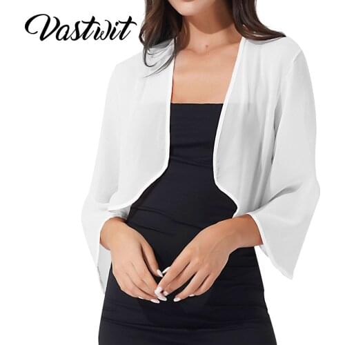 Women Summer Cardigans Chiffon Loose Kimono Cardigan Capes Bolero Shrug