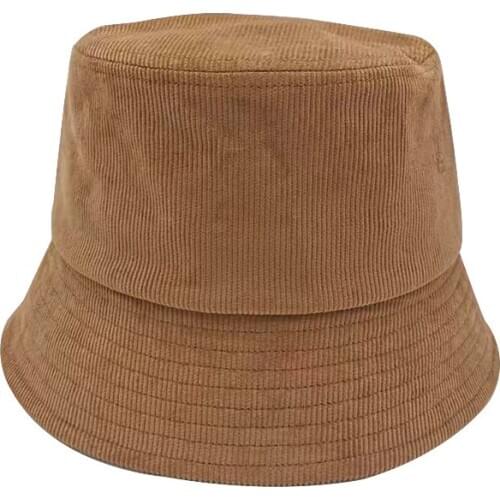 Winter Unisex Bucket Hat For Women and Men Fashion Solid Thickened Soft Warm Corduroy Fishing Cap Outdoor Vacation Hats