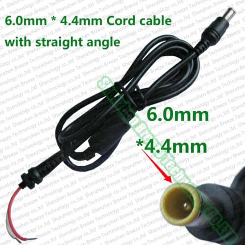 100pcs Factory direct supply A+ quality 6.0 * 4.4mm right angle DC Connector Cable For Sony Laptop AC Charger Cord
