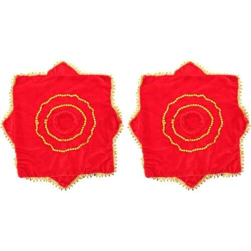 2Pcs Dance Handkerchief Octagonal Towel Stage Performance Prop Party Supplies