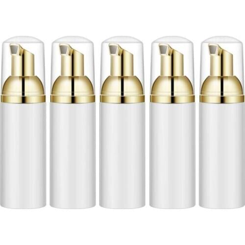 5PCS 50ML Plastic Foaming Bottle Soap Mousses Liquid Dispenser,Froth Shampoo Lotion Bottling Foam Bottles