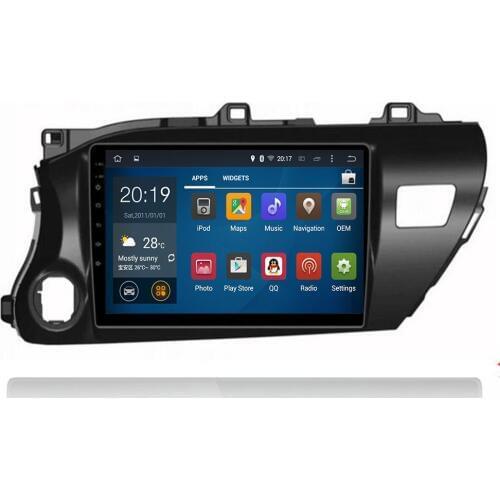 Android9 Big Screen Car DVD Player Autoradio for Toyota Hilux 2016-2019 Car GPS Navigation Stereo Radio Vedio Bluetooth Headunit