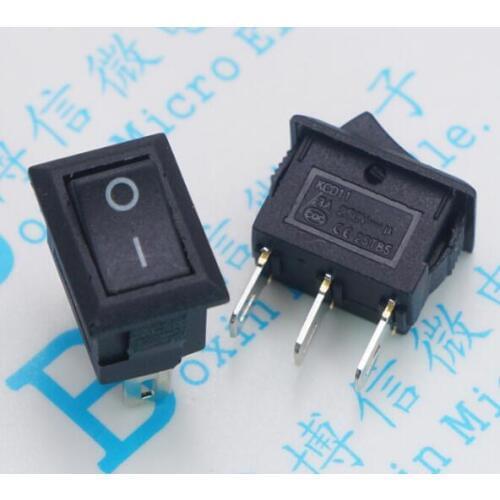 Free Shipping 10PCS KCD11 KCD11-3P 3PIN 2POSITION Rocker Switch 250VAC/3A 10x15mm button switches best quality