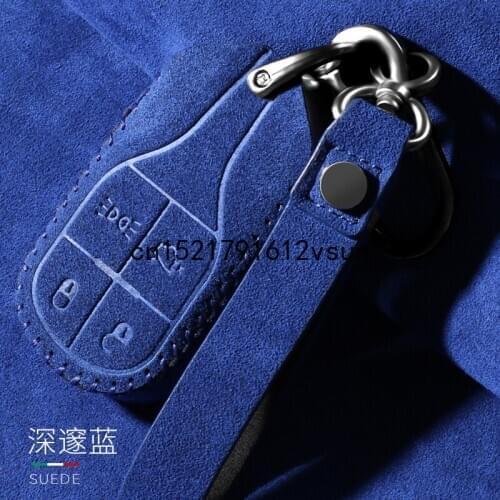 Alcantara Car Key Case Cover For Maserati Ghibli Levante Quattroporte Key Case for Car