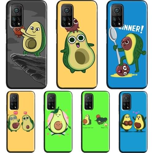 Cute cartoon fruit avocado For Xiaomi Mi 11 Ultra Note 10 Lite Mi 9T 10T Pro A3 Coque For POCO X3 Pro M3 F1 F3 Case