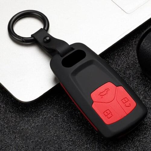 ABS+Silicone Car Key Case Key Cover For Audi A4 A5 A6L QT S4 S5 S7 B9 8W Q7 4M Q5 TT TTS RS 8S New A4L Cae Key Shell Accessories