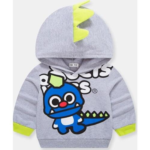 2-8 Years Boys Hoodies Sweatshirts Children Autumn Dinosaur Print Hoodie Baby Kawaii Sweatshirt Boy Christmas Costume