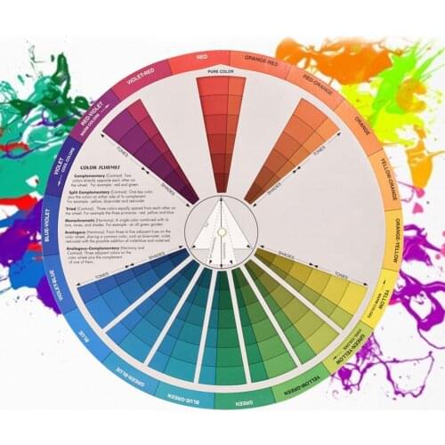 Eco-friendly Paper Tattoo Swatches Color Mixing Wheel Board Art Supplies for Artists