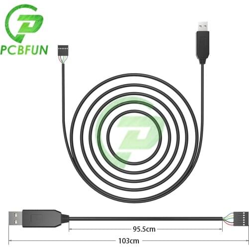 FTDI FT232 Download Line 6PIN FT232RL USB to Serial adapter module USB TO TTL RS232 For Arduino Cable 6Pin 3.3V Rate 3 Mbaud