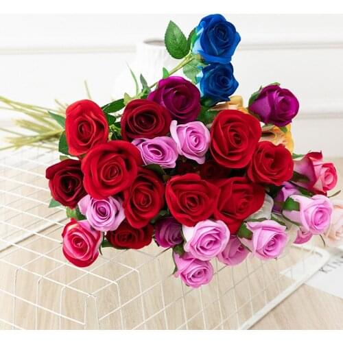 Artificial Flowers, Fake Roses with Stems for DIY Wedding Bouquets Centerpieces Floral Arrangements Party Tables Home Decoration