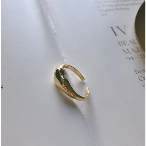 1pc Authentic S925 Sterling Silver FINE Jewelry Gold Heart Love engraved ring TLJ752