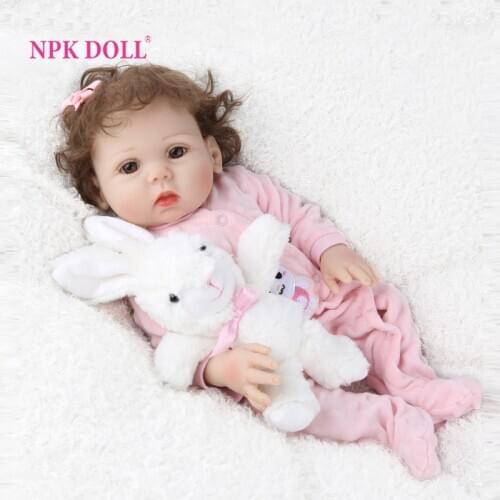 NPKDOLL Reborn Doll 18 Inch Full Vinyl Body Lifelike Fun Educational Toys Birthday Gift Dolls For Kids