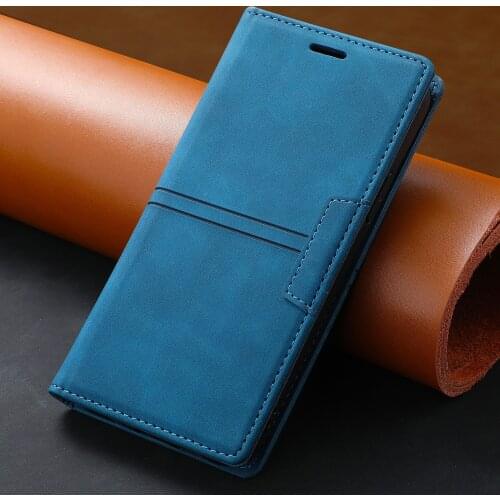 Magnetic Suck Leather Case For Samsung S21 Ultra S20 FE S10 Lite Note 10 Plus Galaxy Note 20 Ultra S9 Card Slot Flip Stand Cover