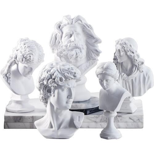 World Famous Statue Mini Figure Moliere/Ares Plaster Figure Decoration Resin Bust Sketch practice Model / resin sculpture/Crafts