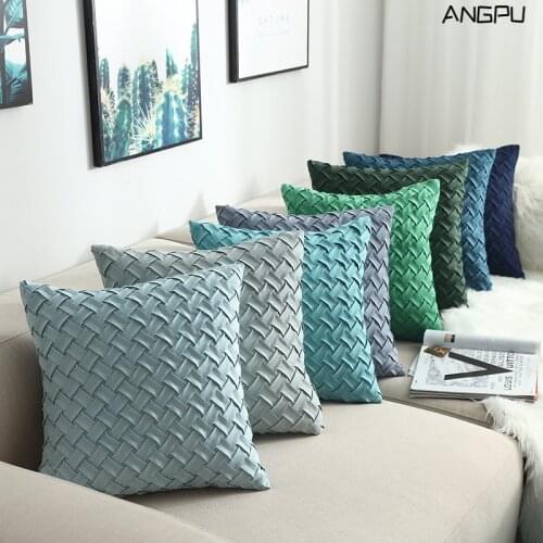 Cushion Cover Pillow Covers Decorative Living Room Pillow Cover Car Back Hand Woven Suede Cushion Cover Pillow Cover Household