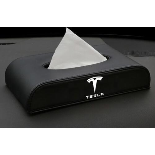 New Car Tissue Box For Tesla Model 3 Model S Model X Red Black Car Armrest Box Type Tissue Box Car Styling Car accessories 2020